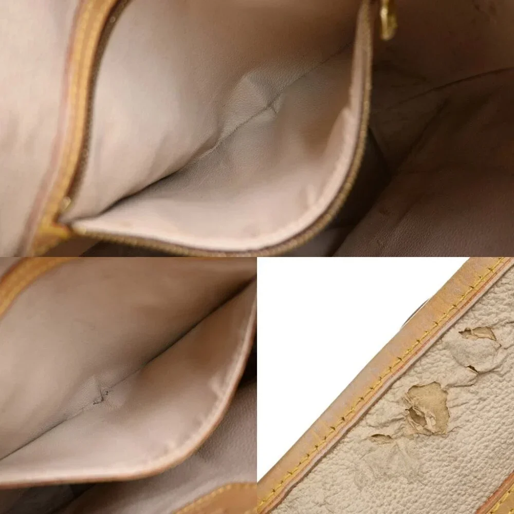 LOUIS VUITTON BUCKET GM Shoulder Tote Bag Monogram Leather Brown